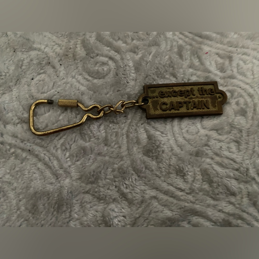 Nobody is perfect except the captain keychain